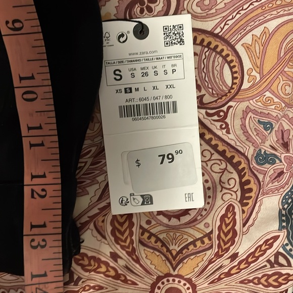 NWT Zara dark denim bustier button front dress size S - Picture 6 of 11